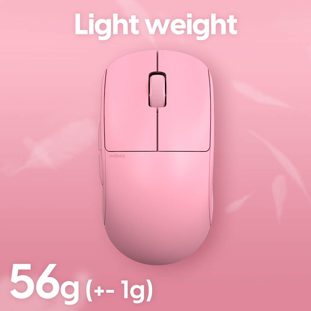 Chuột Pulsar X2 Pink với trọng lượng rất nhẹ chỉ 59g