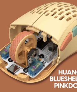 Pulsar Xlite Wireless V2 Competition Retro Brown sử dụng Huano Blueshell Pinkdot switch với tuổi thọ 80 triệu lần nhấn