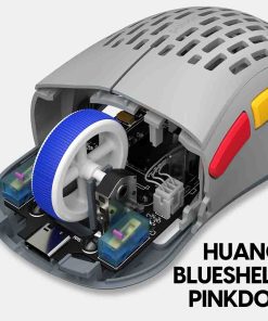 Pulsar Xlite Wireless V2 Competition Retro Gray sử dụng Huano Blueshell Pinkdot switch với tuổi thọ 80 triệu lần nhấn
